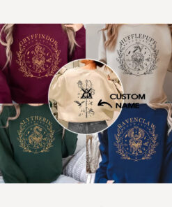 Custom Name Wizard House Sweatshirts, Hogwarts House Sweatshirt, Wizarding World Shirt, Magic World Shirt