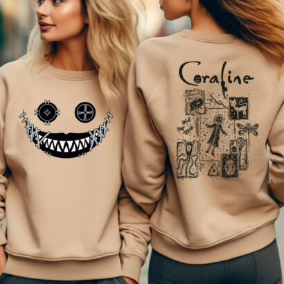 Coraline Movie, Coraline T-Shirt, Coraline Tee, Coraline Sweater, Crewneck Sweatshirt