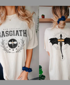 Vintage Basgiath War College 2 Sided Comfort Color Shirt, Fourth Wing shirt, Dragon Rider Shirt, Basgiath War shirt