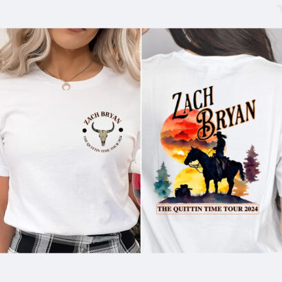 The Quittin Time Tour 2024 Shirt, Zach Bryan Front and Back Shirt, Zach Bryan Concert Fan Sweatshirt, Country music Sweatshirt