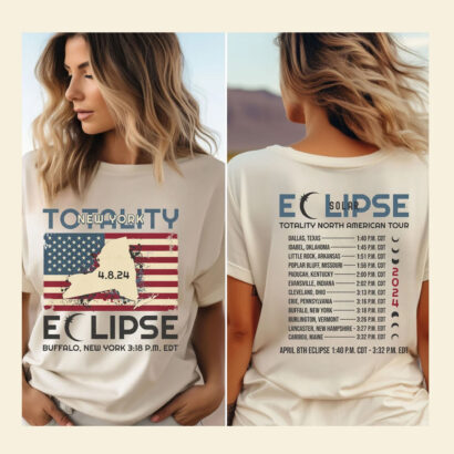 Total Solar Eclipse April 2024 Shirt, New York Solar Eclipse 4.8.24 Tshirt, Group Eclipse Tee, 2024 Eclipse T Shirt, Eclipse Tour T-Shirt