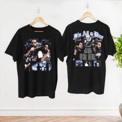 Drake J Cole Big As The What Tour 2024 T-Shirt, Drake J Cole It's All Blur Tour Shirt