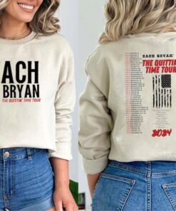 Zach Bryan North America Tour Shirt, The Quittin Time 2024 Tour Sweatshirt