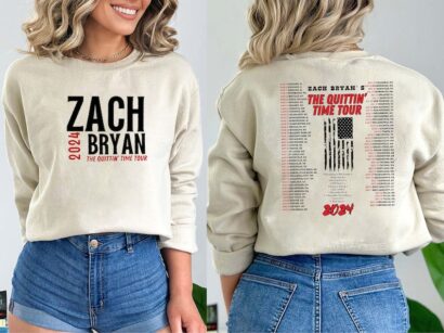 Zach Bryan North America Tour Shirt, The Quittin Time 2024 Tour Sweatshirt