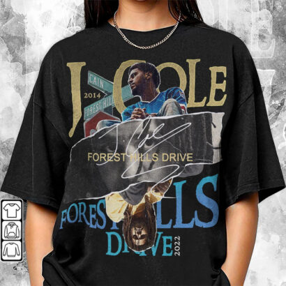 J.Cole 2014 Forest Hills Drive Album 90s Rap Music Shirt, Paper Collage Rapper Album Vintage Sweatshirt