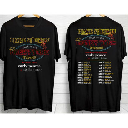 Blake Shelton tour 2024 shirt, 2024 Blake Shelton Back to the Honky Tonk Concert Shirt, Blake Shelton merch 2024