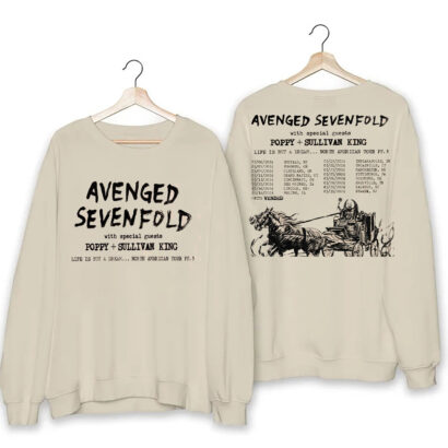 Avenged Sevenfold Tour 2024 shirt, Avenged Sevenfold merch 2024 With Special Guests Poppy And Sullivan King shirt