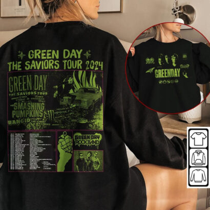 Green day 2024 tour shirt, The Saviors Rock Band Tour Shirt, Green day 2024 merch