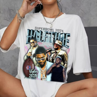 2000s 2024 Halftime Show Graphic Shirt, usher shirt, super bowl shirt, Artist Super Bowl shirt