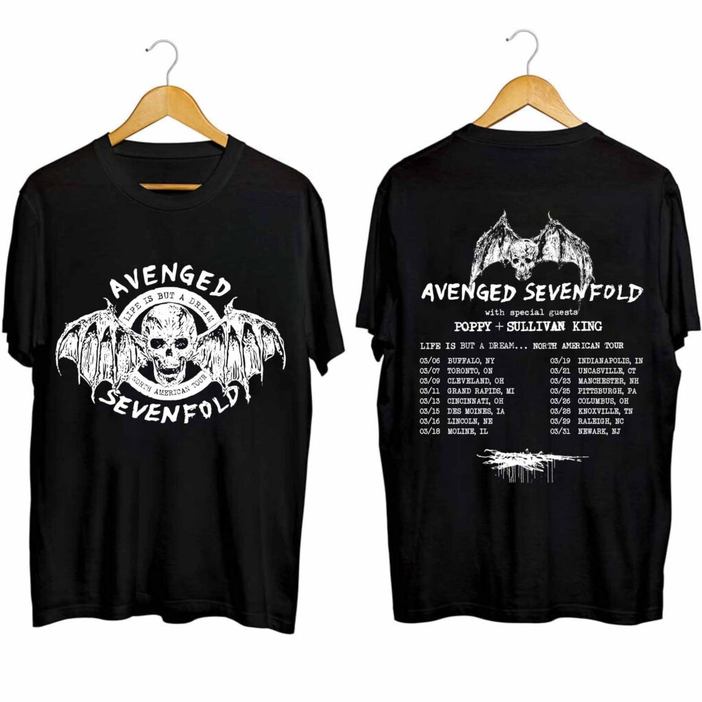 Avenged Sevenfold 2024 Tour Shirt, Avenged Sevenfold Band Shirt ...