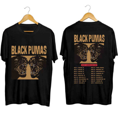 Black Pumas 2023 2024 Tour Shirt, Black Pumas Band Fan Shirt, Black Pumas Tour Shirt