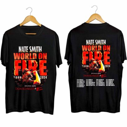 Nate Smith World On Fire Tour 2024 Shirt, Nate Smith Fan Shirt, Nate Smith 2024 Concert Shirt