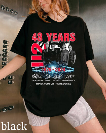 U2 48 Years 1976-2024 Shirt, U2 Rock Band T-Shirt, U2 Tour Shirt