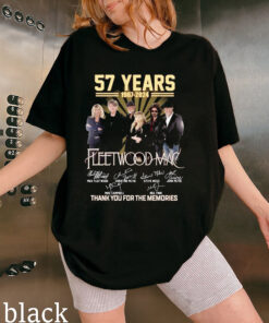 Fleetwood Mac Band Shirt, Fleetwood 57 Years 1967-2024 Shirt, Vintage Fleetwood Mac Sweatshirt