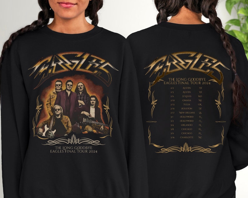 The Eagles 2024 Tour Shirt, Eagles Long Goodbye Tour 2024, The Eagles