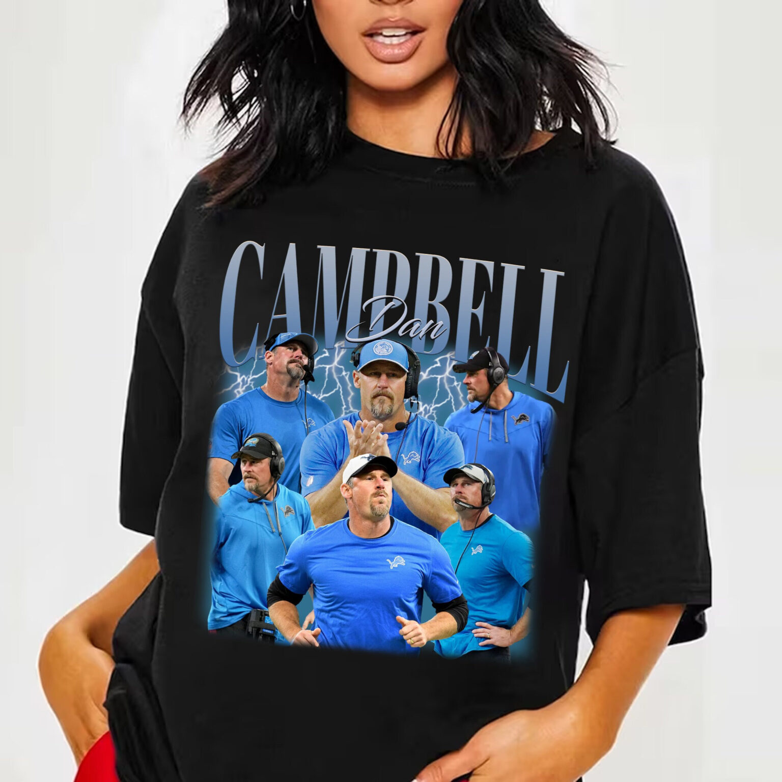 Vintage Dan Campbell Classic 90s Graphic Tee, American Football tshirt, Football Vintage Shirt