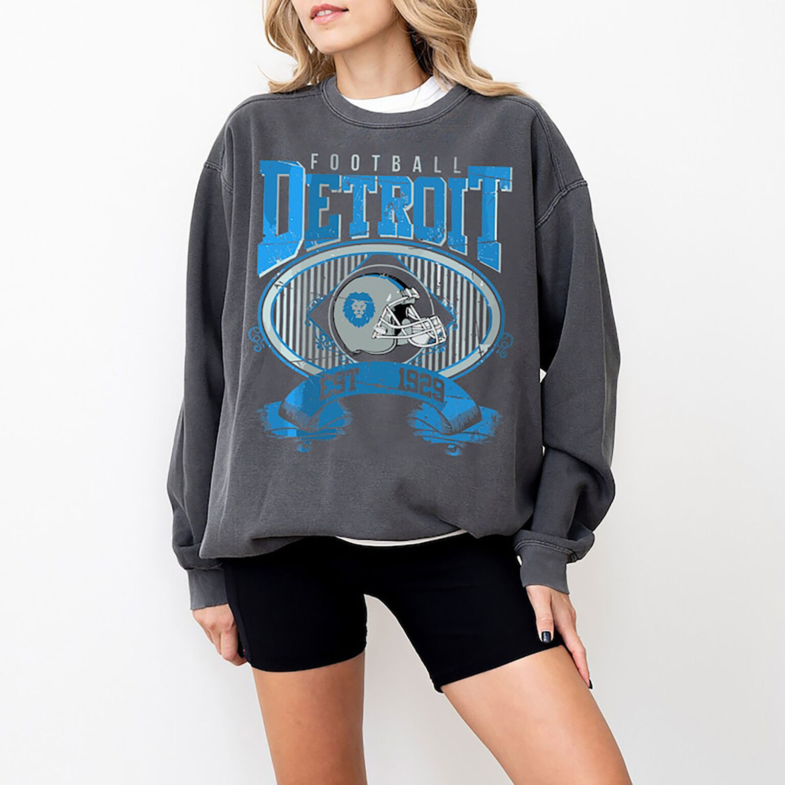 Detroit Football Sweatshirt/ Detroit Football Crewneck/ Detroit Lions Football Shirt