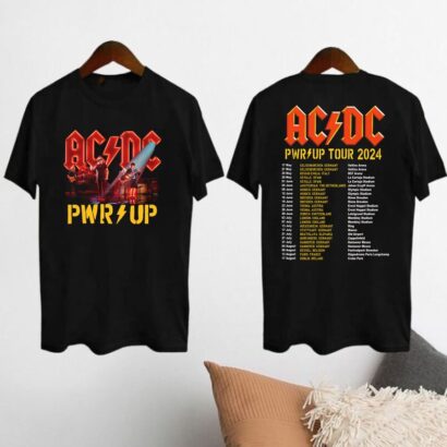 2024 ACDC Tour Shirt, Rock Band ACDC Graphic Shirt, ACDC Band Fan Gift, Acdc Merch, Acdc Band 90s Vinatge Shirt