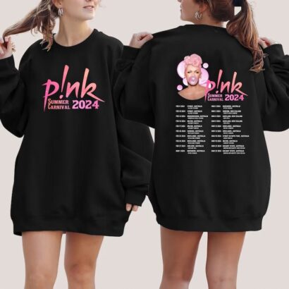 Pink Singer Summer Carnival 2024 Tour sweatshirt, Pink Fan Lovers sweatshirt ,Music Tour 2024 Shirt, Concert 2024 P!nk shirt