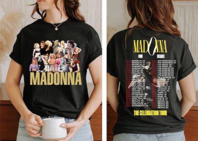 Madonna Tour 2024 Shirt, Madonna Shirt, Madonna The Celebration Tour Four Decades Music Tour 2024 Shirt