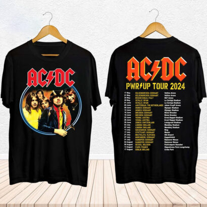 AcDc 2024 Tour Shirt, ACDC Pwr Up World Tour 2024 Shirt, ACDC Tour Merch