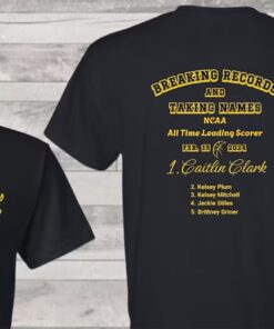 Caitlin Clark shirt, Breaking Records shirt, Iowa Hawkeyes basketball shirt, Iowa women's basketball t-shirt, Caitlin Clark fan shirt