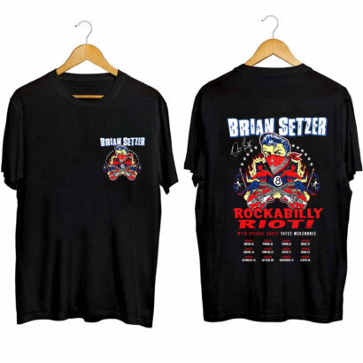 Brian Setzer 2024 tour shirt, Brian Setzer Rockabilly Riot 2024 Tour Shirt, Brian Setzer 2024 Concert Shirt, Rockabilly Riot! 2024 Concert Shirt