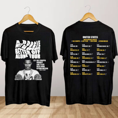 A Boogie Wit A Hoodie Better Off Alone Tour 2024 T Shirt, A Boogie Wit A Hoodie Concert Shirt, Better Off Alone Tour 2024 Shirt