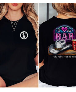 Toby Keith Memorial TShirt, I Love This Bar Neon Sign Graphic Tee, Rip Toby Keith shirt