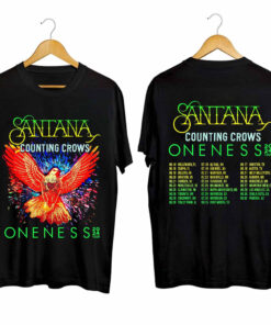 Carlos Santana and Counting Crows 2024 tour Shirt, The Oneness Tour 2024 Shirt, Carlos Santana tour Shirt