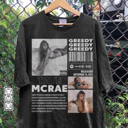 Tate McRae Music Merch Shirt, Tate McRae Greedy Album 90s Tee