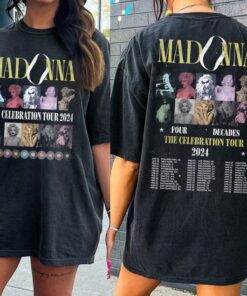 Madonna The Celebration Music Tour 2024 Front & Back Shirt, Madonna Concert Vintage Tee, Madonna Four Decades Tour Gifts,