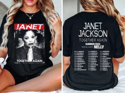 Janet Jackson 90s Vintage Shirt, Together Again Tour Double Side Shirt, Janet Jackson Concert Shirt, Janet Jackson Shirt Fan Gifts