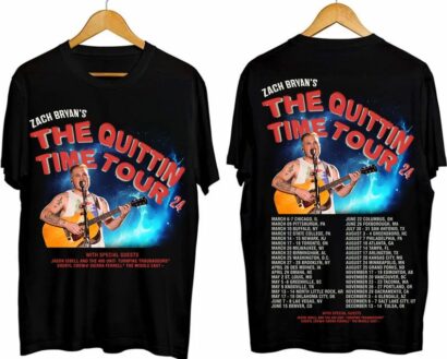 Zach Bryan The Quittin Time Tour 2024 Shirt, Zach Bryan Merch, Zach Bryan Fan Shirt, The Quittin Time Tour Shirt