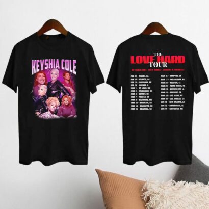 Keyshia Cole Graphic Shirt, Keyshia Cole Tour Shirt, The Love Hard Tour 2024 Keyshia Cole Shirt, Keyshia Cole Merch