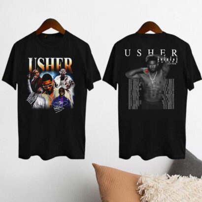 Vintage Usher Concert 2024 Shirt, Past Present Future Tour Shirt, Usher Fan Gift, Usher Bootleg Shirt, Usher Merch