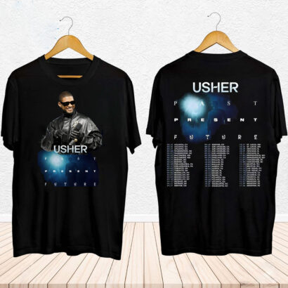 Vintage Usher Concert 2024 Shirt, Past Present Future Tour Shirt, Usher Fan Gift, Usher Bootleg Shirt, Usher Merch