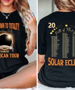 Total Solar Eclipse 2024 Tour Two Sides Shirt, Twice In A Lifetime 2024 Shirt, April 8 2024 Shirt, Total Solar Eclipse 2024 Tour Shirt