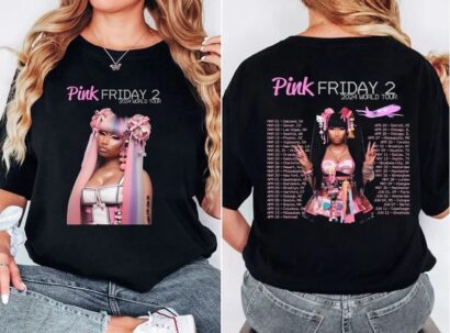 Nicki Minaj 2 Sided Shirt, Nicki Minaj Tour Shirt, Pink Friday 2 Airbrush Shirt, Nicki Minaj Pink Friday 2 Sweatshirt