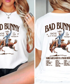 Bad Bunny Most Wanted Tour 2024 shirt, Nadie sabe lo que va a pasar manana tshirt, Cowboy Bad Bunny Tshirt, Bad Bunny New Album shirt, Bunny Shirt