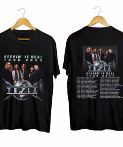 TESLA tour 2024 shirt, Tesla Band Keepin' It Real Tour 2024 Shirt, Tesla 2024 Concert Shirt, Keepin' It Real U.S. 2024 Concert Shirt