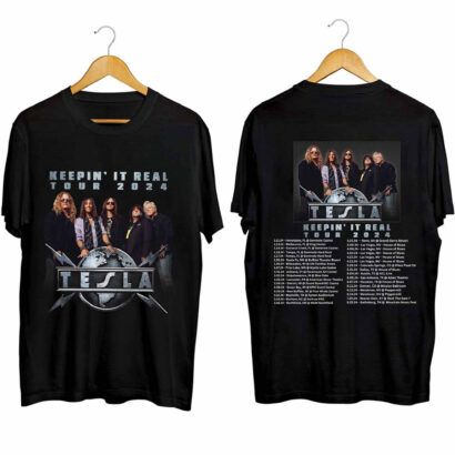 TESLA tour 2024 shirt, Tesla Band Keepin' It Real Tour 2024 Shirt, Tesla 2024 Concert Shirt, Keepin' It Real U.S. 2024 Concert Shirt