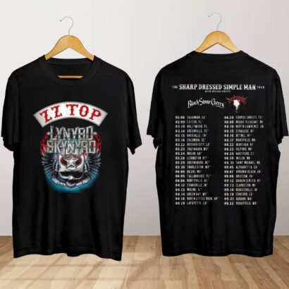 The Sharp Dressed Simple Man Tour ZZ Top And Lynyrd Skynyrd Shirt, ZZ Top Concert Shirt, The Sharp Dressed Simple Man Shirt