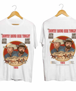 Justin Moore and Randy Houser 2024 Tour Shirt, The Country Round Here Tonight Tour 2024 Shirt, Justin Moore and Randy Houser Country Music