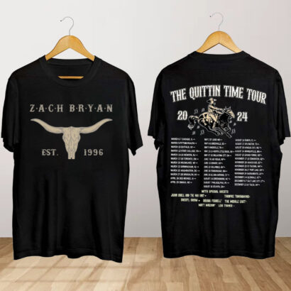 Zach Bryan The Quittin Time 2024 Shirt, Zach Bryan Concert Shirt, The Quittin Time 2024 Shirt, Zach BryanTour Shirt