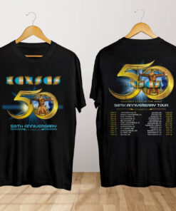 Kansas Music Band 50th Anniversary Tour 2024 T Shirt, Kansas Concert Shirt, 50th Anniversary Tour 2024 Shirt, Kansas Fan Gift, Kansas Tee