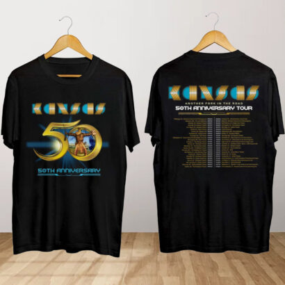 Kansas Music Band 50th Anniversary Tour 2024 T Shirt, Kansas Concert Shirt, 50th Anniversary Tour 2024 Shirt, Kansas Fan Gift, Kansas Tee