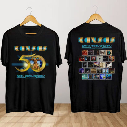 Kansas Music Band 50th Anniversary Tour 2024 T Shirt, Kansas Concert Shirt, 50th Anniversary Tour 2024 Shirt, Kansas Fan Gift, Kansas Tee