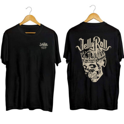 Jelly Roll shirt, Jelly Roll 2024 Tour shirt, The Beautifully Broken Tour 2024 Shirt, Jelly Roll Whitsitt Chapel Crown Skull Shirt