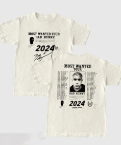 Bad Bunny Most Wanted Tour 2024 Shirt, Bad Bunny tour 2024 shirt, Bad Bunny merch tee